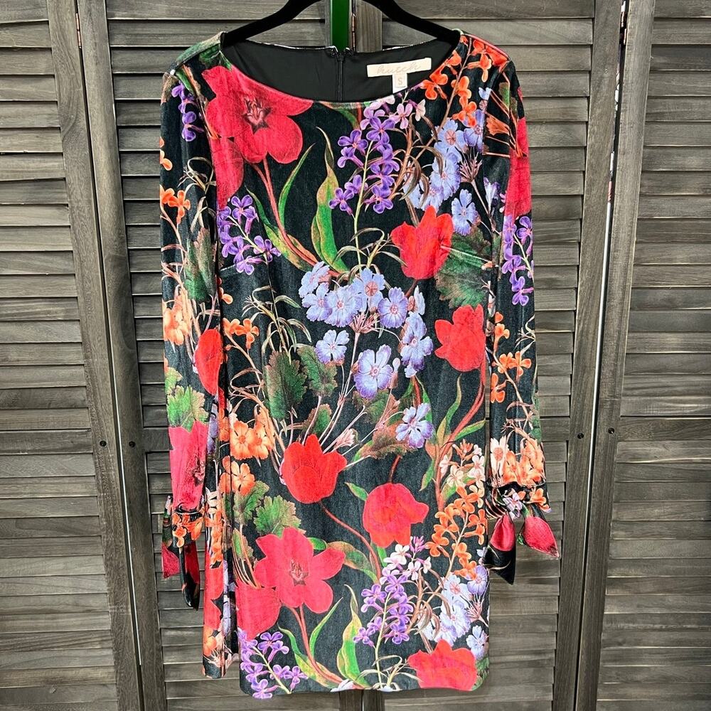 Hutch Velvet Floral Mini Dress Small Dark Romantic Burnout Velvet